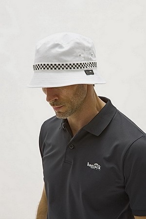 BJG Bucket Hat w/Checker/WHT x WHT/BGA-H04_WHITE-a
