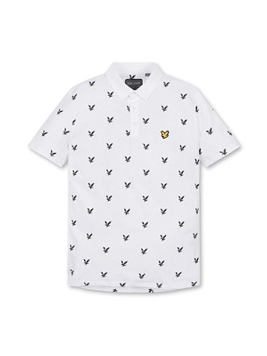 Lyle & Scott Eagle Print Polo Shirt-a