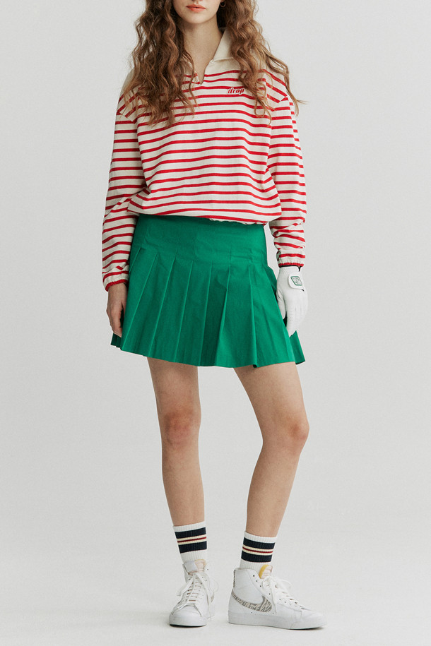 THE CART/DROP -  - STRIPE OPEN COLLAR T-SHIRTS (WOMEN)