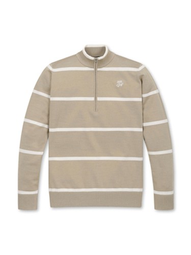 [UAG] WOMENS PLATING BODER HALF ZIP KNIT-a