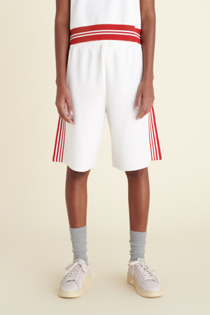 AUTRY W SHORTS IN WHITE COTTON STRIPE