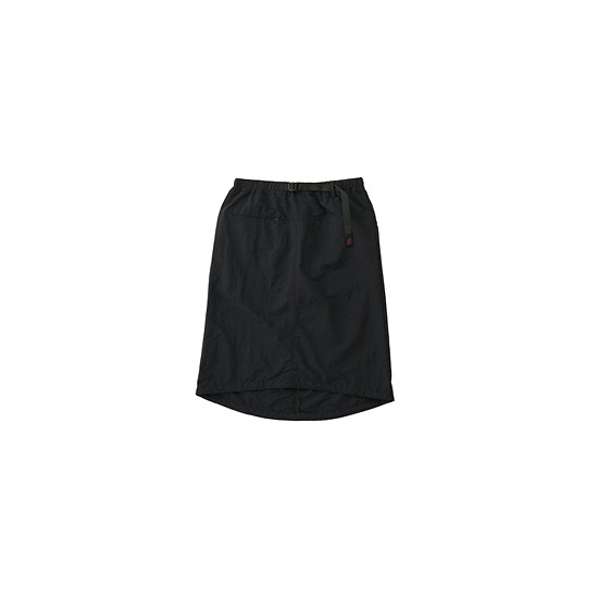 GRAMICCI NYLON PACKABLE MIDI SKIRT BLACK