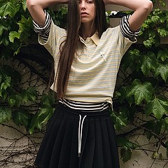 [Piv'vee X TCG] Stripe Tee Holder PK Shirt-a