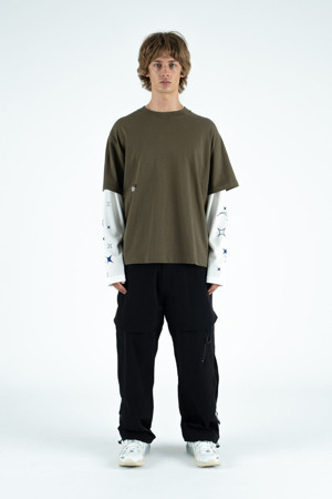 [스튜던츠 골프] Grayson Layered L/S TShirt_KHAKI-a