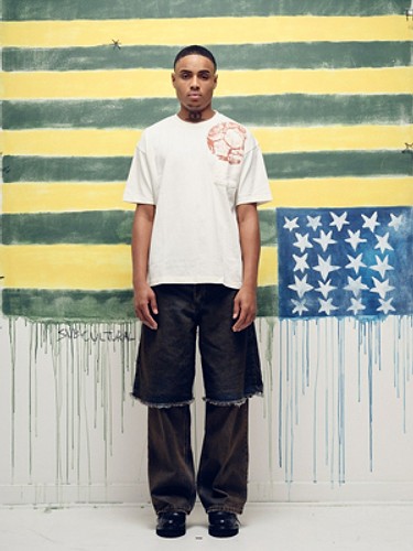 [피에트] Football Pocket T-shirt Bone White-a
