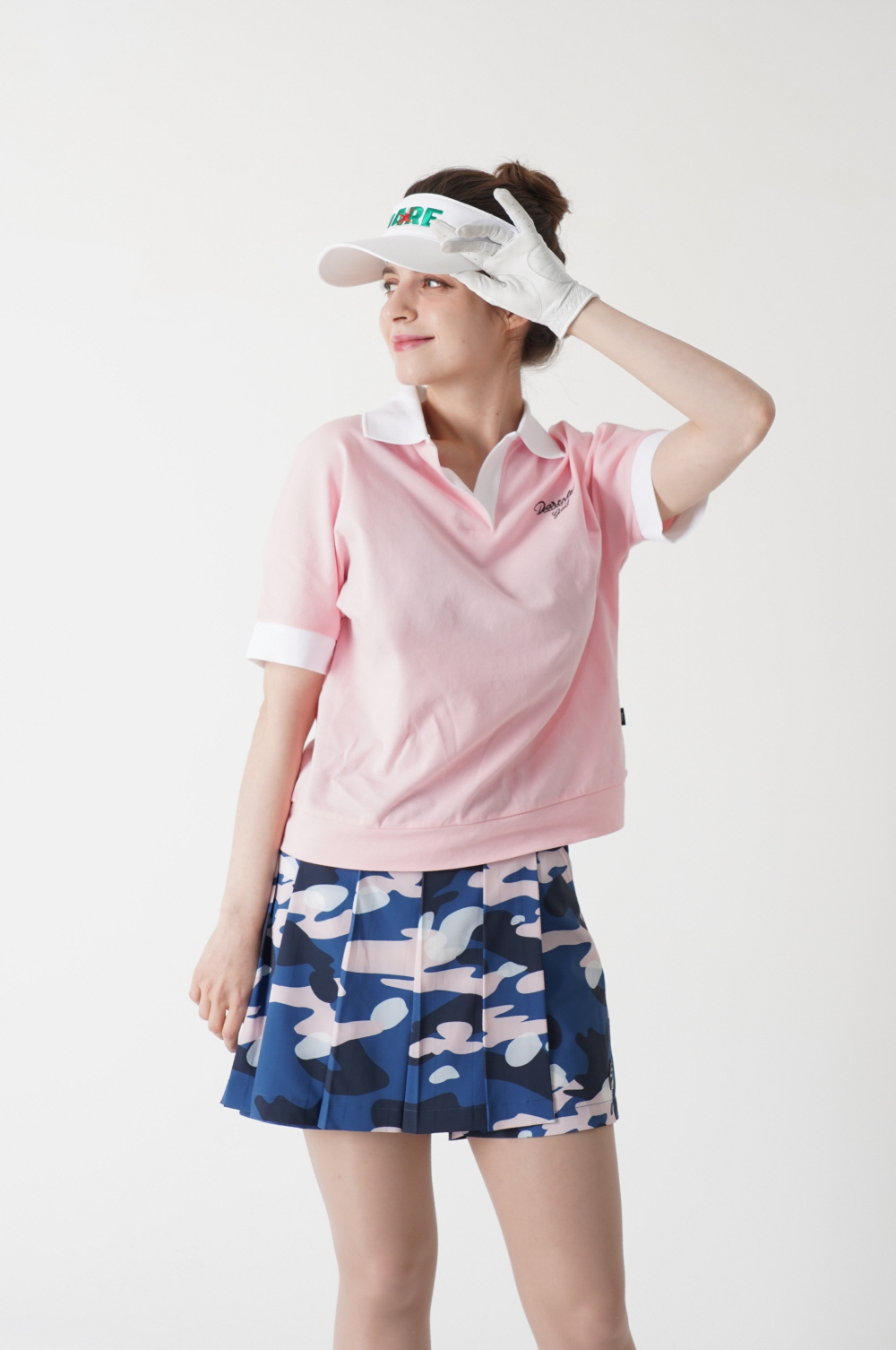 Loose-fit Open Polo Shirts V2_Baby Pink_Dareplay