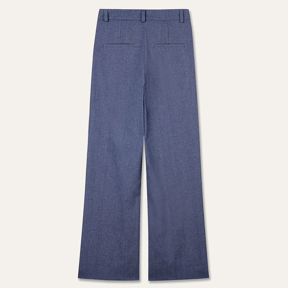 SEMI WIDE COTTON LINEN PANTS_BLUE_cle